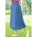 New Retro Blue irregular skirt